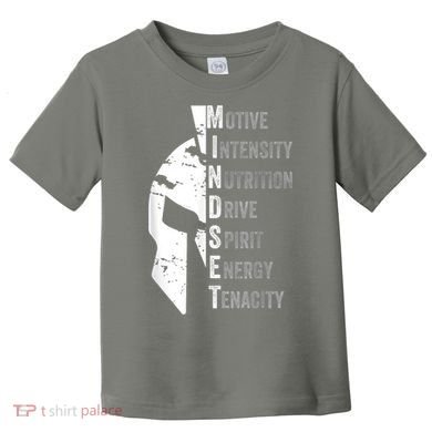 Spartan Mindset Motivational Inspirational Quote Graphic Toddler T-Shirt