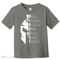 Spartan Mindset Motivational Inspirational Quote Graphic Toddler T-Shirt thumb 0