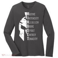 Spartan Mindset Motivational Inspirational Quote Graphic Women's Long Sleeve Shirt thumb 0