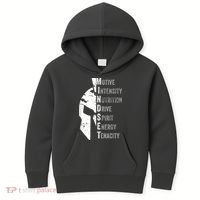Spartan Mindset Motivational Inspirational Quote Graphic Kids Hoodie thumb 0
