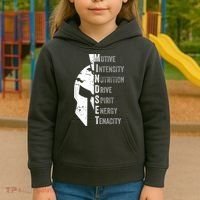 Spartan Mindset Motivational Inspirational Quote Graphic Kids Hoodie thumb 3