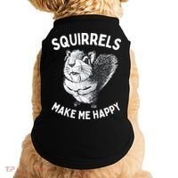 Squirrel Make Me Happy Funny Squirrel Lover Doggie Tank thumb 0