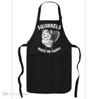 Squirrel Make Me Happy Funny Squirrel Lover Apron thumb 0