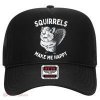 Squirrel Make Me Happy Funny Squirrel Lover Hat thumb 0