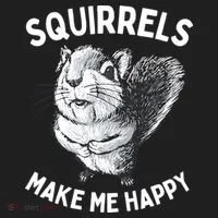 Squirrel Make Me Happy Funny Squirrel Lover Golf Towel thumb 3
