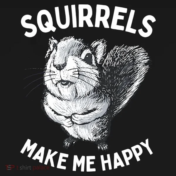 Squirrel Make Me Happy Funny Squirrel Lover Women's T-Shirt