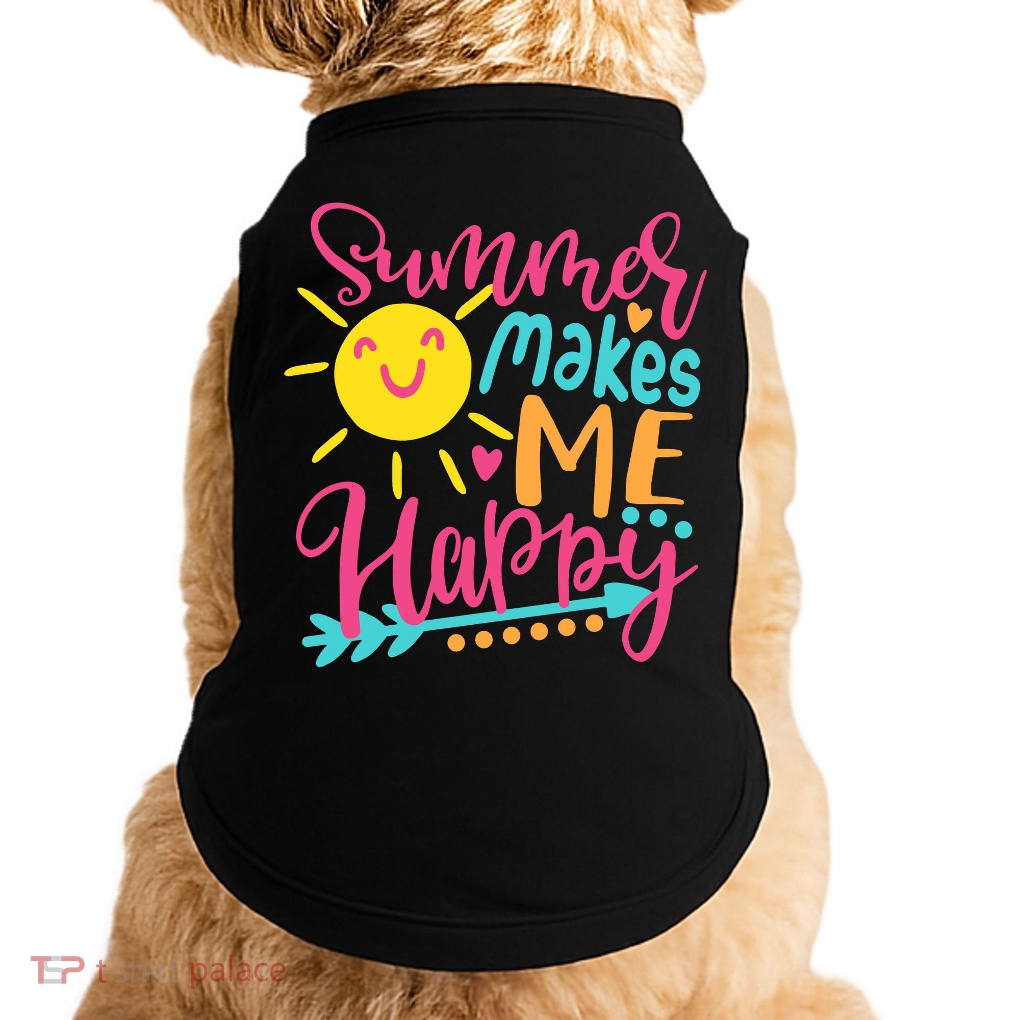 Summer Makes Me Happy Doggie Tank