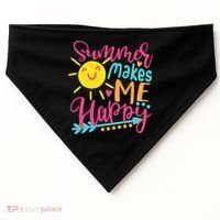 Summer Makes Me Happy USA-Made Doggie Bandana thumb 0