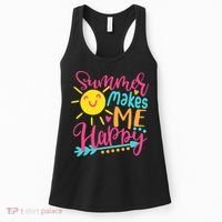 Summer Makes Me Happy Women's Tank Top thumb 0