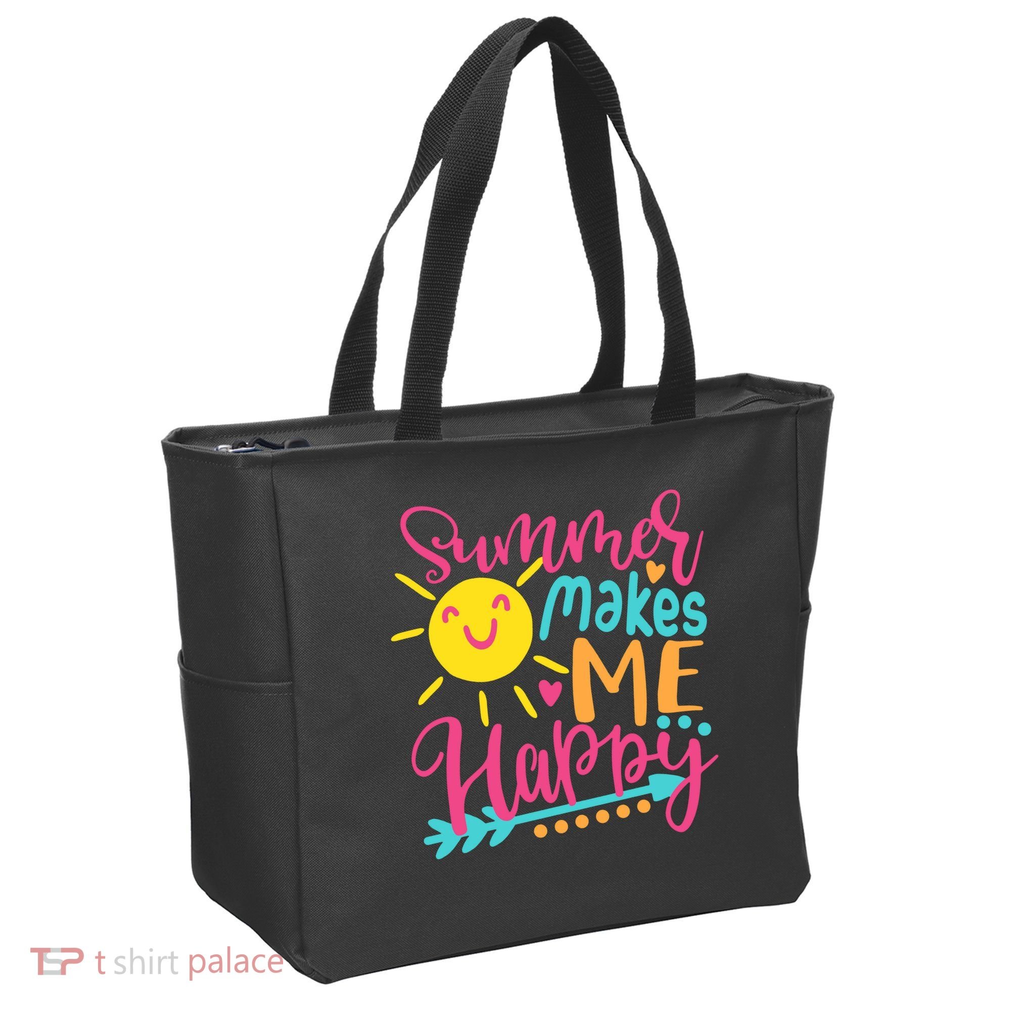 Summer Makes Me Happy Tote Bag