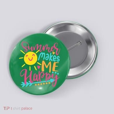 Summer Makes Me Happy Button