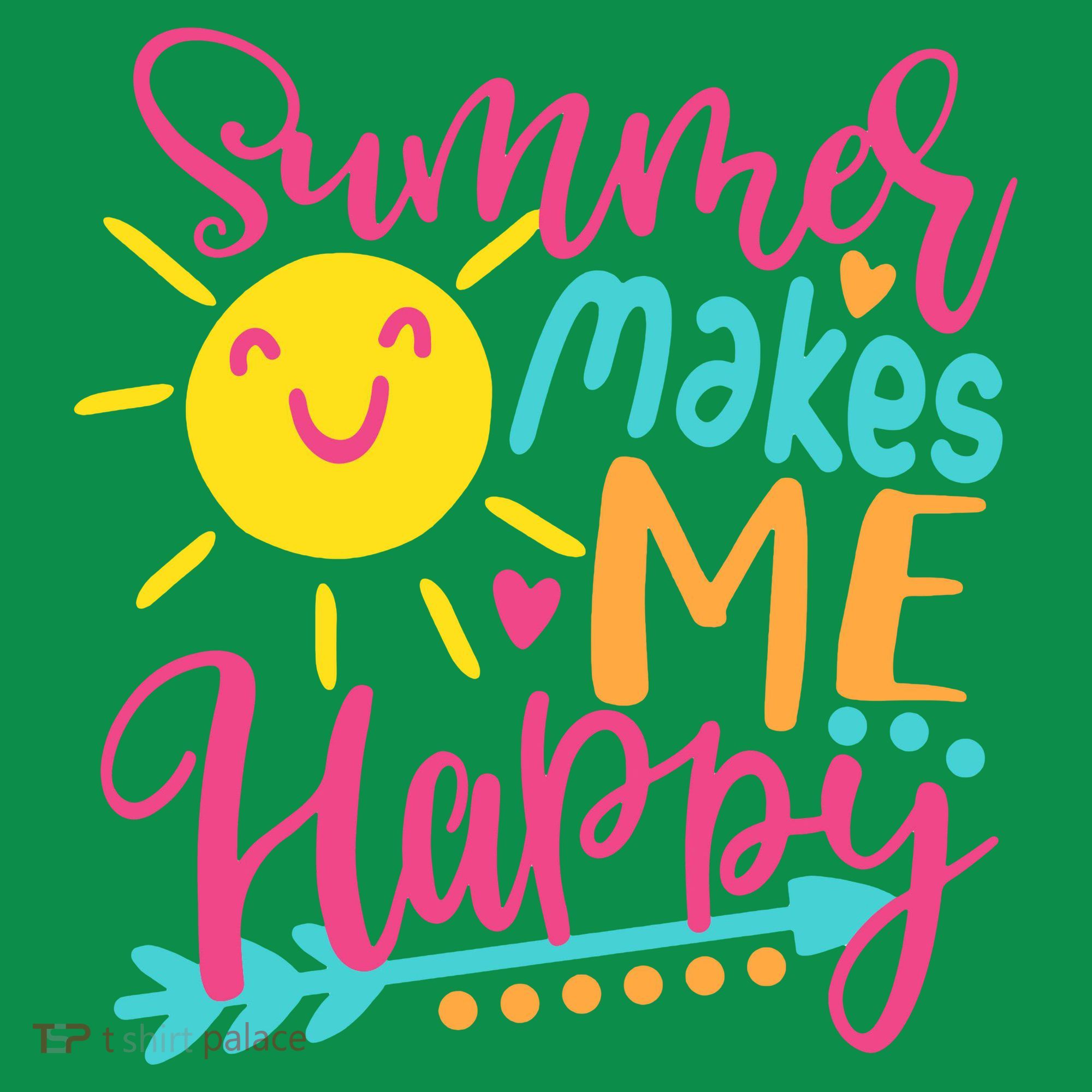 Summer Makes Me Happy Button
