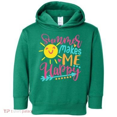 Summer Makes Me Happy Toddler Hoodie