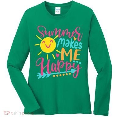 Summer Makes Me Happy Women's Long Sleeve Shirt