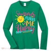 Summer Makes Me Happy Women's Long Sleeve Shirt thumb 0