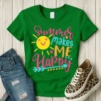 Summer Makes Me Happy Women's T-Shirt thumb 3