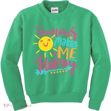 Summer Makes Me Happy Kids Sweatshirt