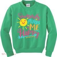 Summer Makes Me Happy Kids Sweatshirt thumb 0