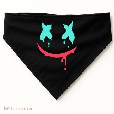 Smiling Marshmallow Melting Happy Face USA-Made Doggie Bandana