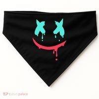 Smiling Marshmallow Melting Happy Face USA-Made Doggie Bandana thumb 0