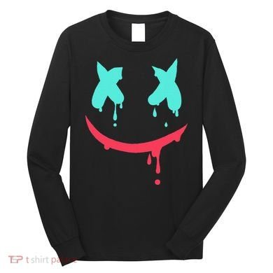 Smiling Marshmallow Melting Happy Face Long Sleeve Shirt
