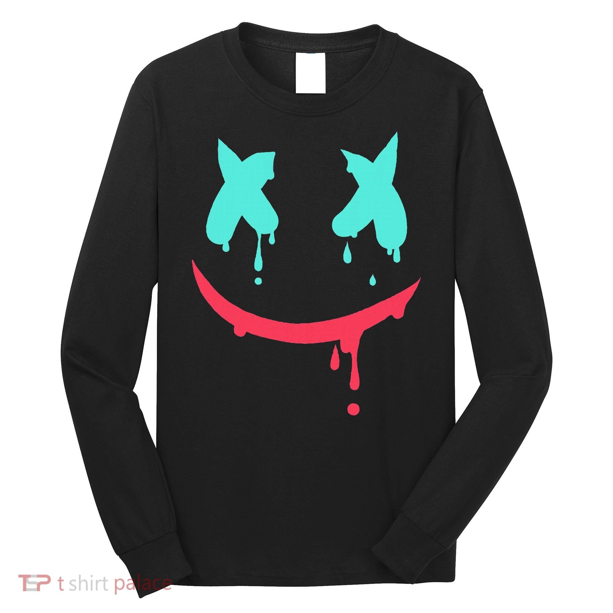 Smiling Marshmallow Melting Happy Face Long Sleeve Shirt