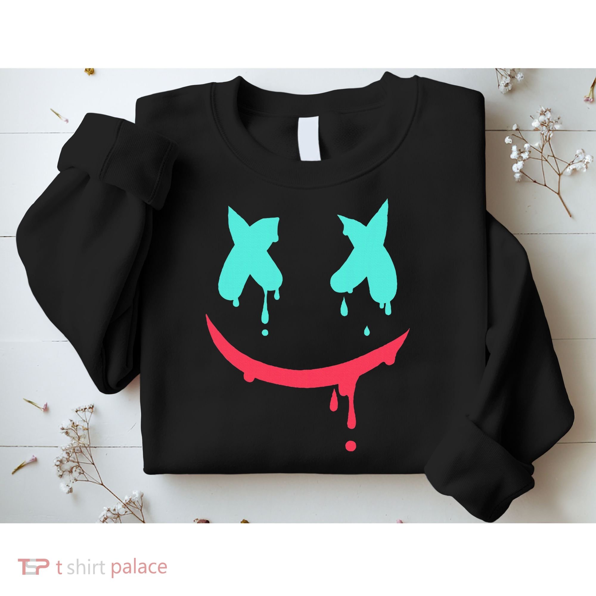 Smiling Marshmallow Melting Happy Face Sweatshirt