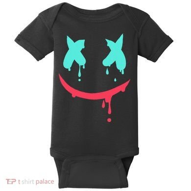 Smiling Marshmallow Melting Happy Face Baby Bodysuit