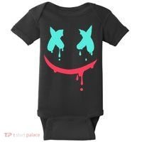 Smiling Marshmallow Melting Happy Face Baby Bodysuit thumb 0