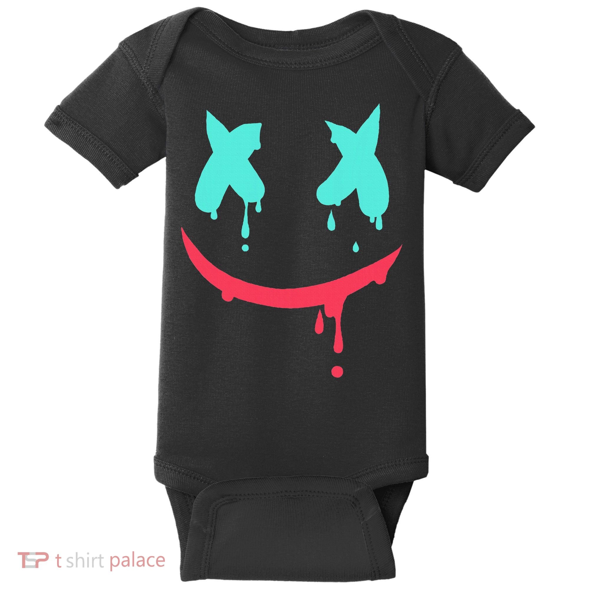 Smiling Marshmallow Melting Happy Face Baby Bodysuit