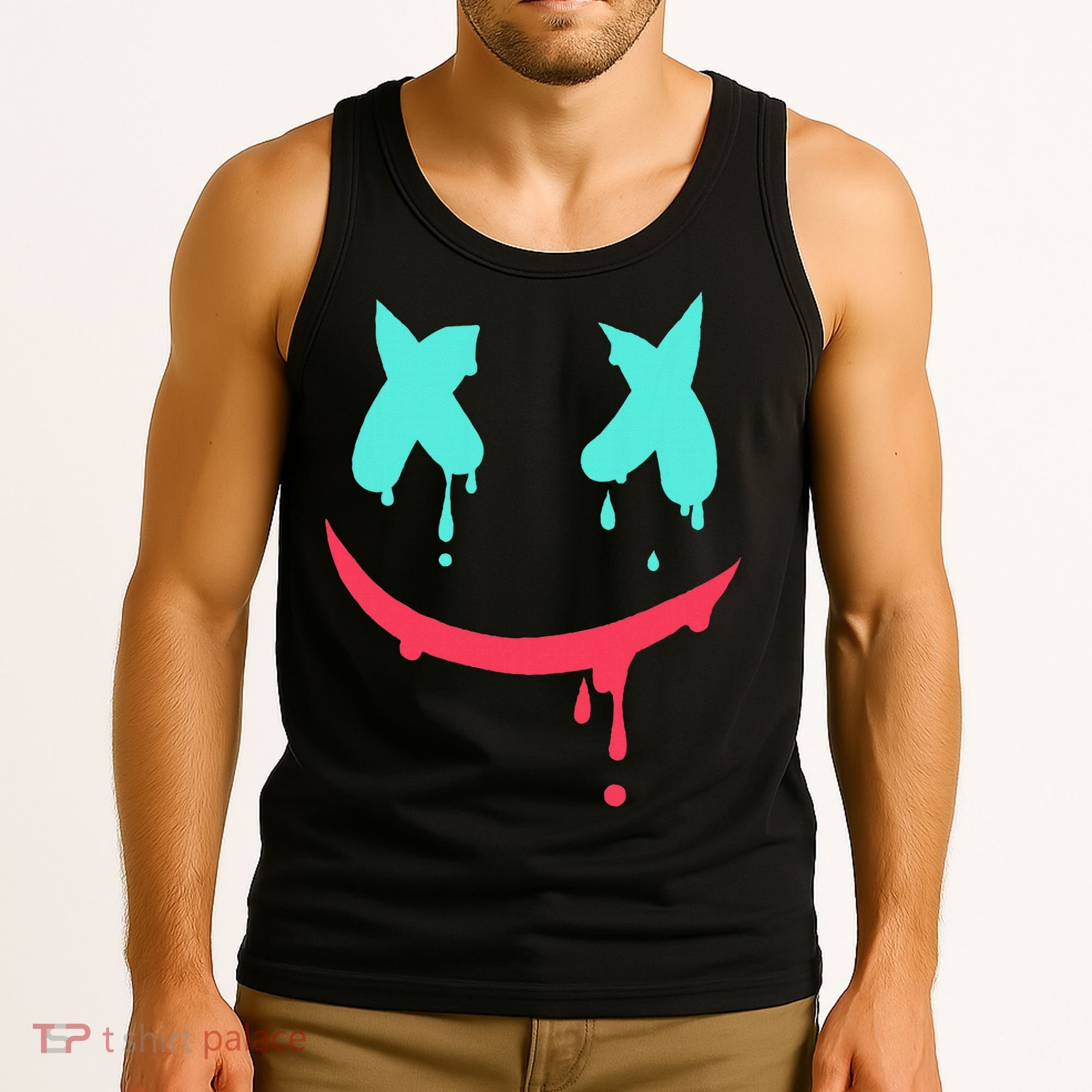 Smiling Marshmallow Melting Happy Face Tank Top