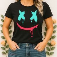 Smiling Marshmallow Melting Happy Face Women's T-Shirt thumb 2
