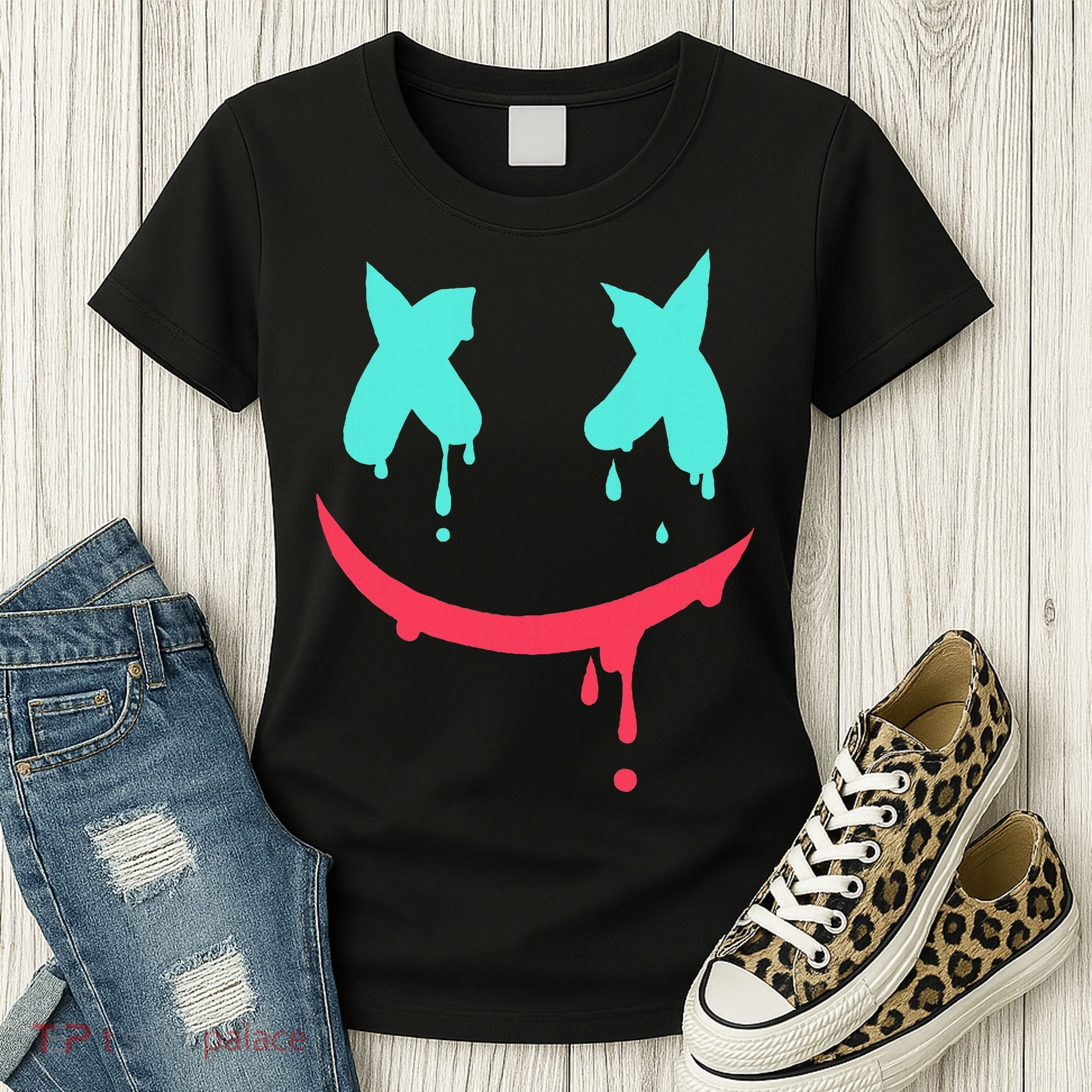 Smiling Marshmallow Melting Happy Face Women's T-Shirt