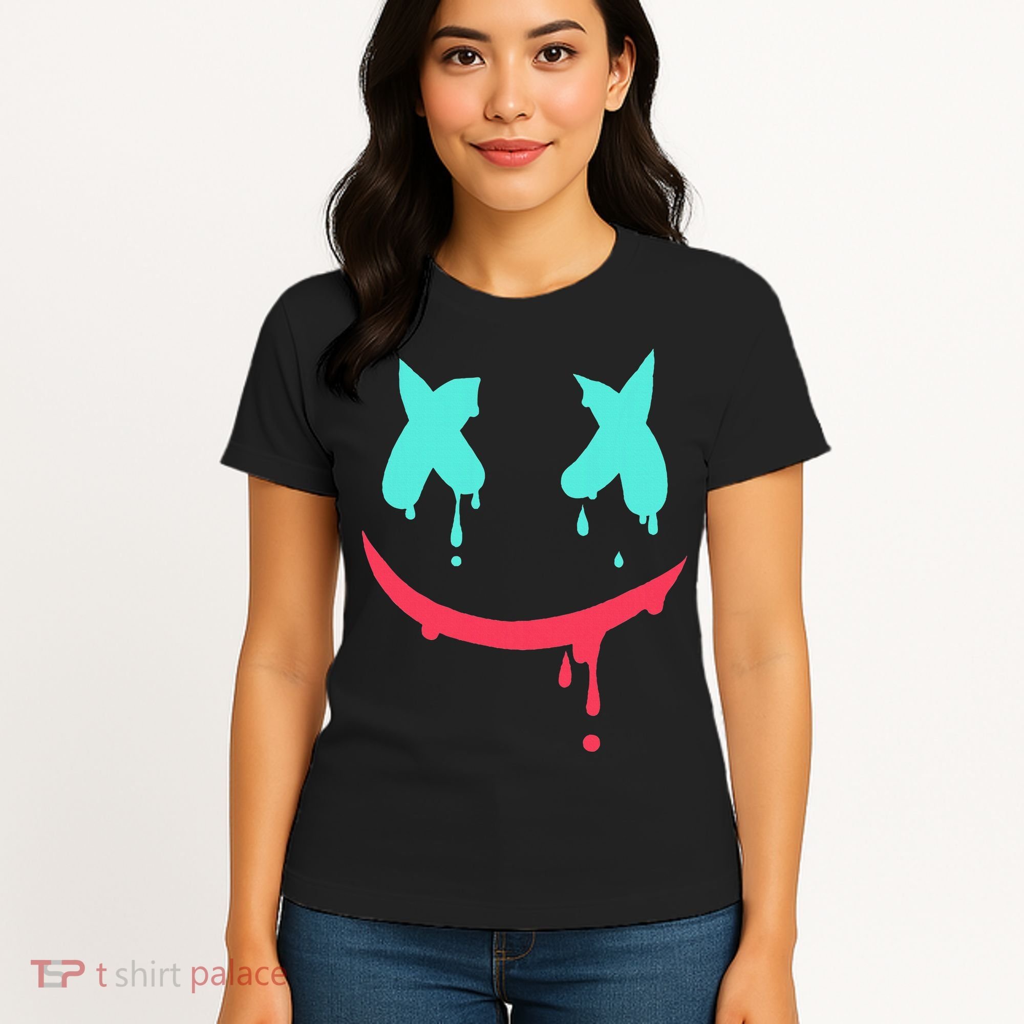 Smiling Marshmallow Melting Happy Face Women's T-Shirt