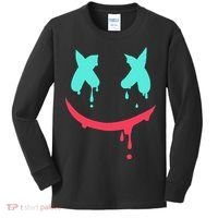 Smiling Marshmallow Melting Happy Face Kids Long Sleeve Shirt thumb 0