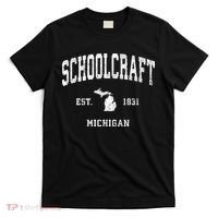 Schoolcraft Michigan Mi Vintage Athletic Sports T-Shirt thumb 0