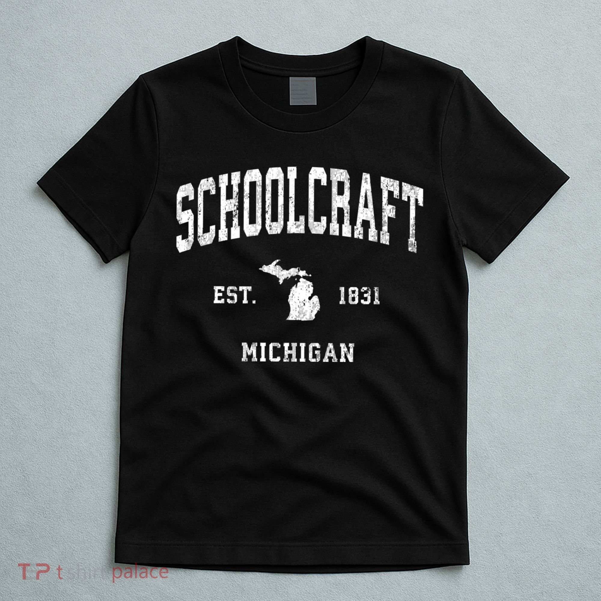 Schoolcraft Michigan Mi Vintage Athletic Sports T-Shirt