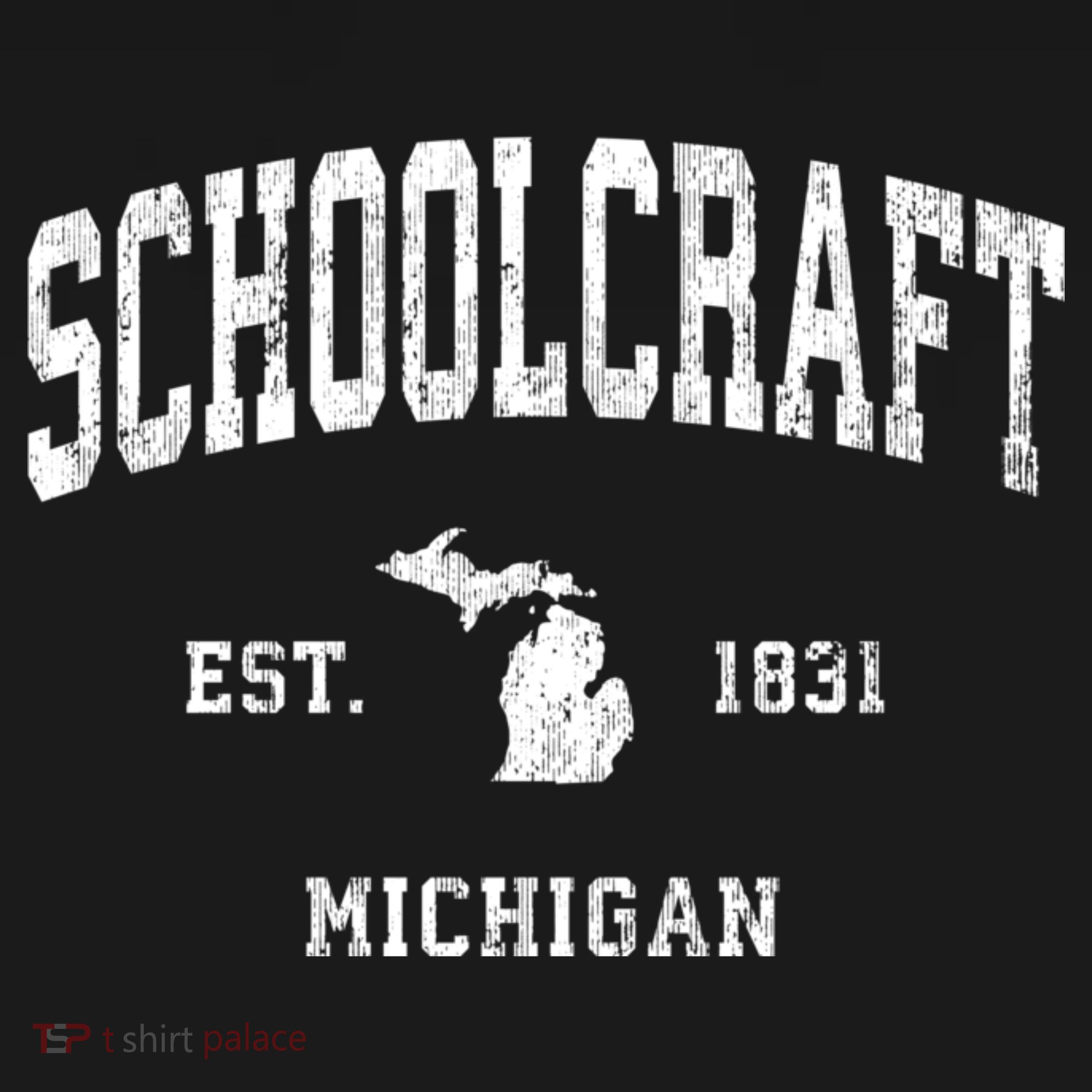 Schoolcraft Michigan Mi Vintage Athletic Sports T-Shirt