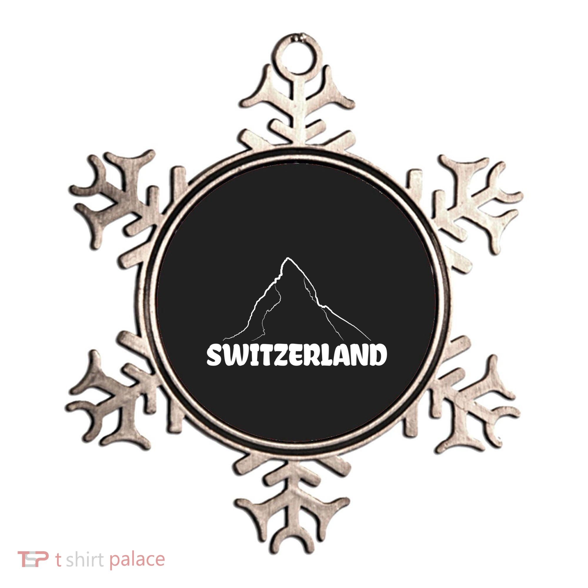 Switzerland Matterhorn Mountaineer Snow Ski Lovers Gift Ornament