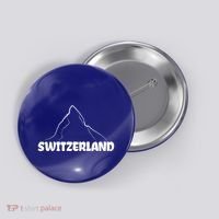 Switzerland Matterhorn Mountaineer Snow Ski Lovers Gift Button thumb 0