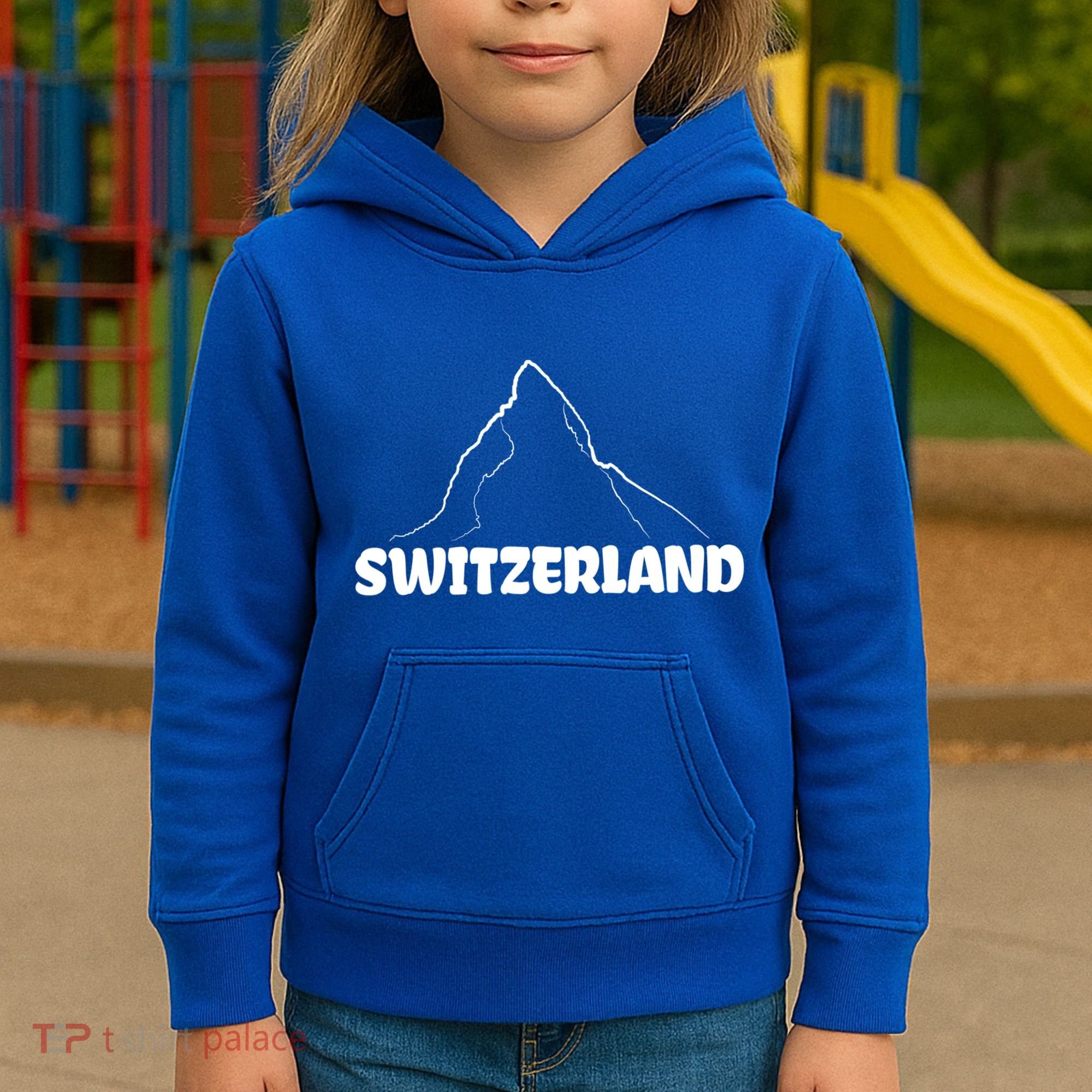 Switzerland Matterhorn Mountaineer Snow Ski Lovers Gift Kids Hoodie