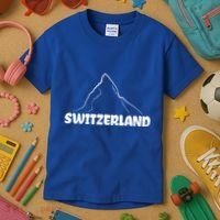Switzerland Matterhorn Mountaineer Snow Ski Lovers Gift Kids T-Shirt thumb 3