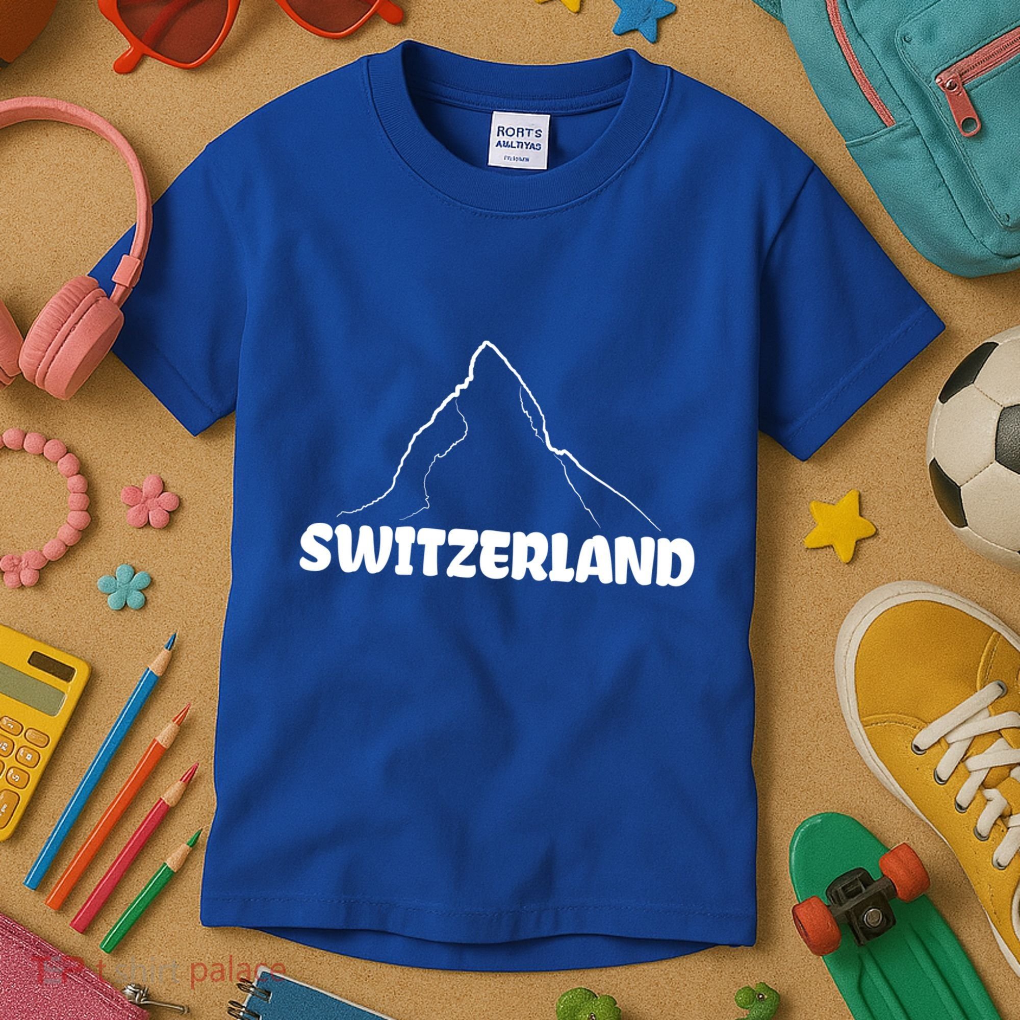 Switzerland Matterhorn Mountaineer Snow Ski Lovers Gift Kids T-Shirt