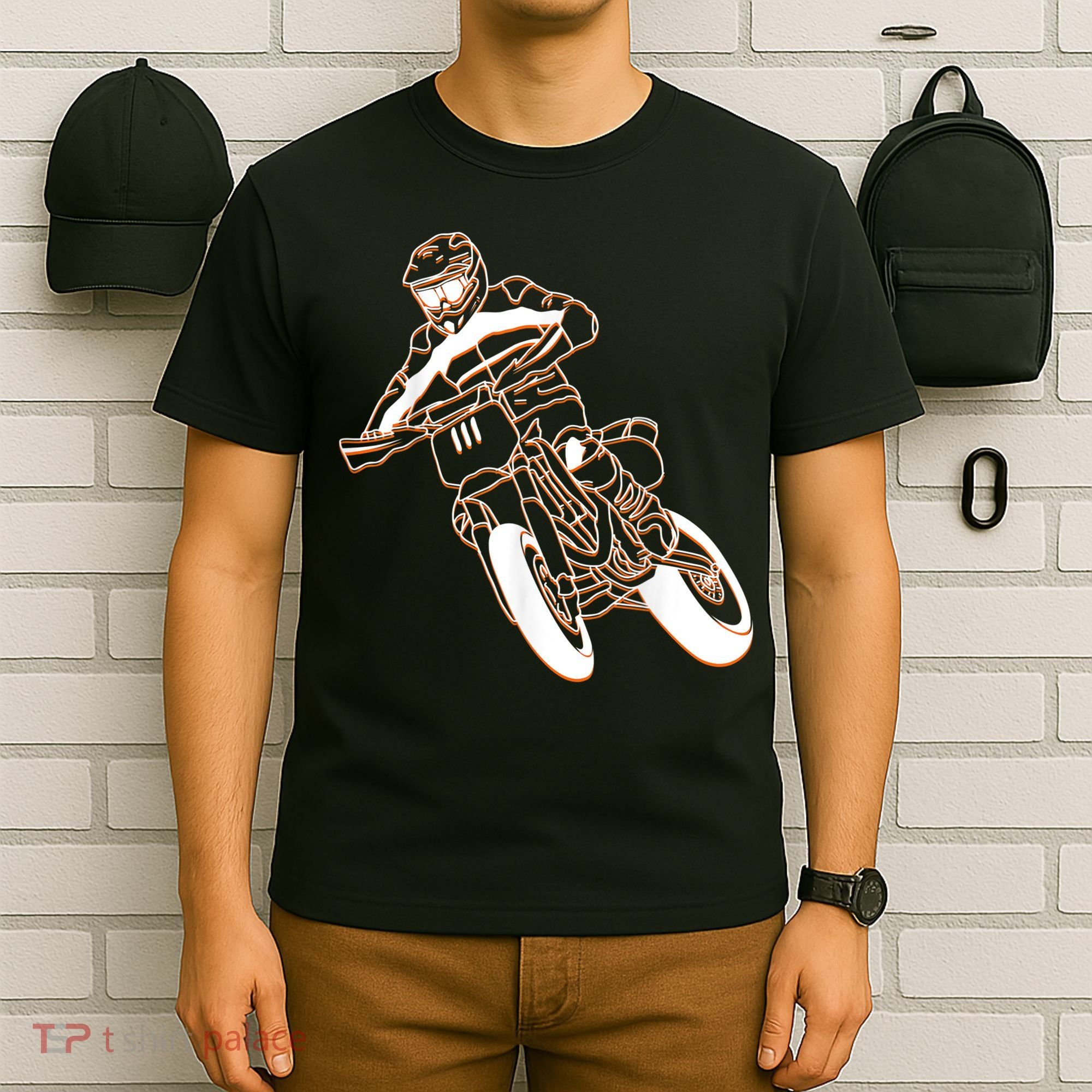 Supermoto Motorcycle Motocross Rider Racing T-Shirt