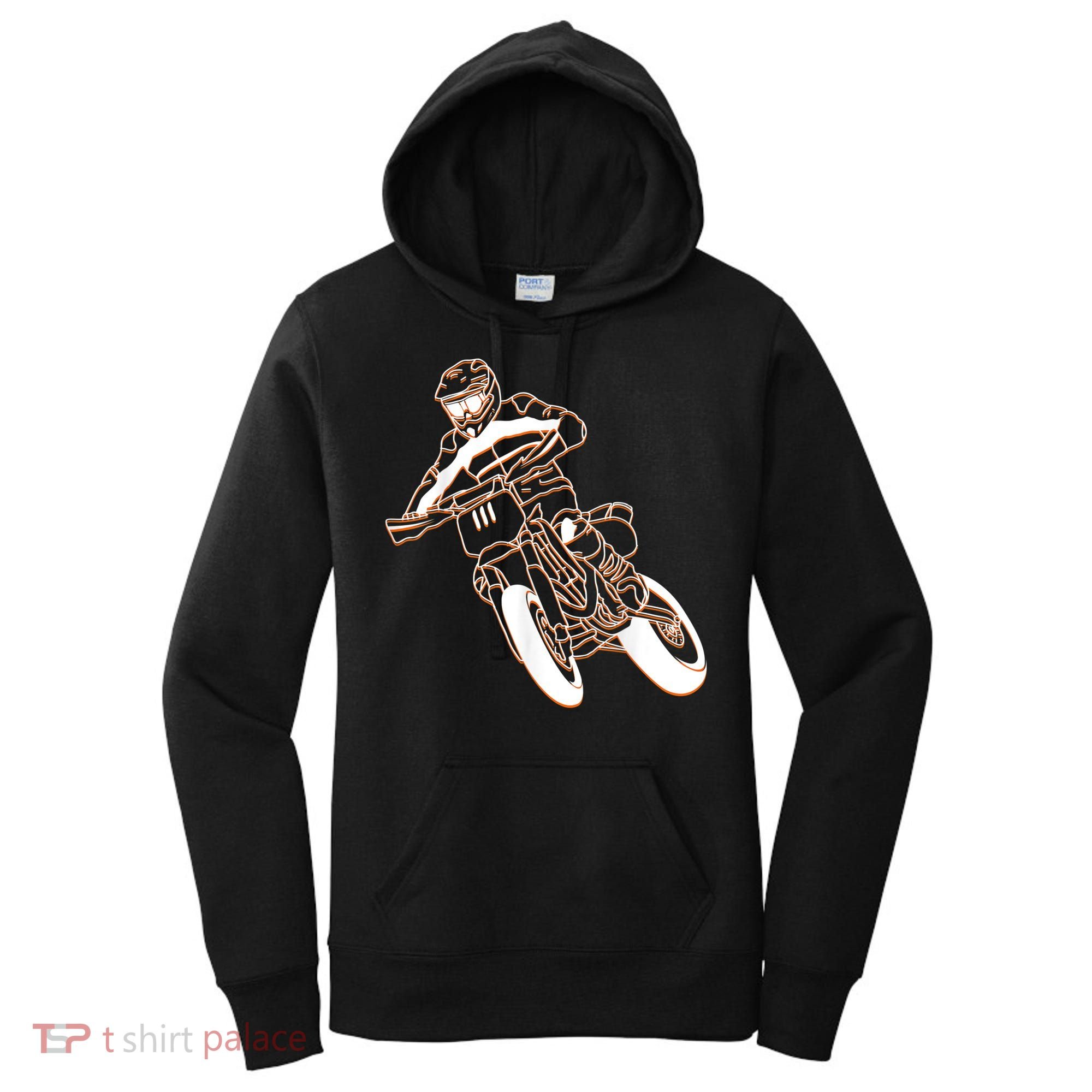 Supermoto Motorcycle Motocross Rider Racing Women's Hoodie