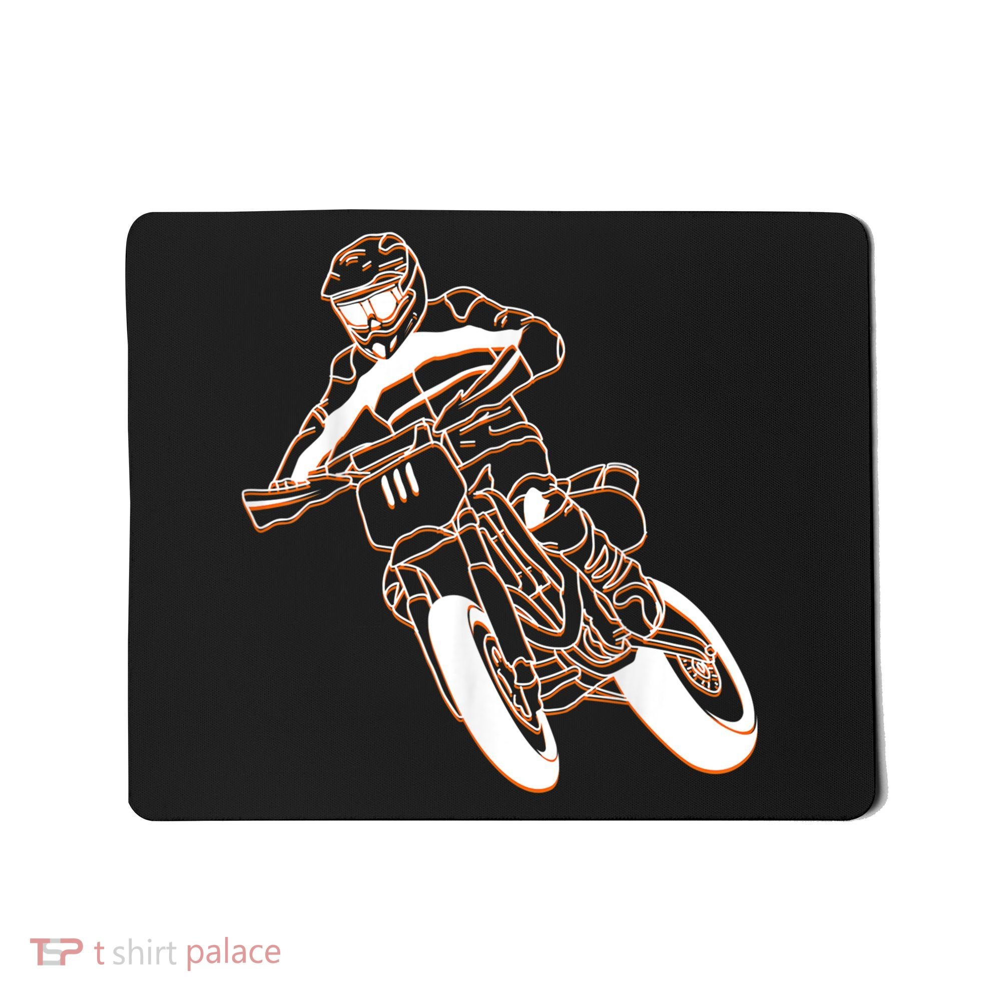 Supermoto Motorcycle Motocross Rider Racing Mousepad