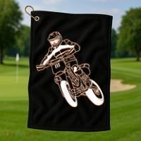 Supermoto Motorcycle Motocross Rider Racing Golf Towel thumb 1