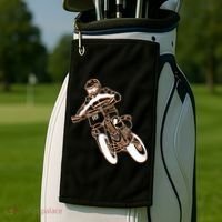 Supermoto Motorcycle Motocross Rider Racing Golf Towel thumb 2