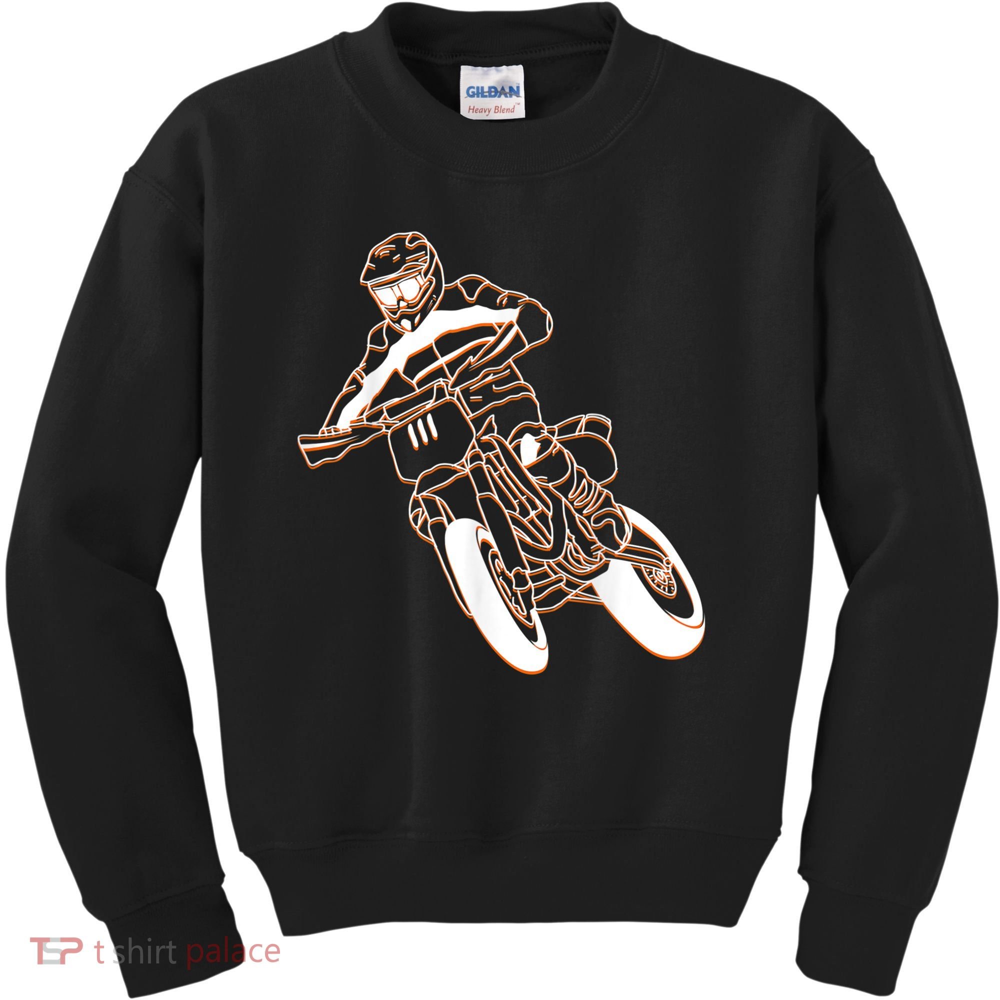 Supermoto Motorcycle Motocross Rider Racing Kids Sweatshirt