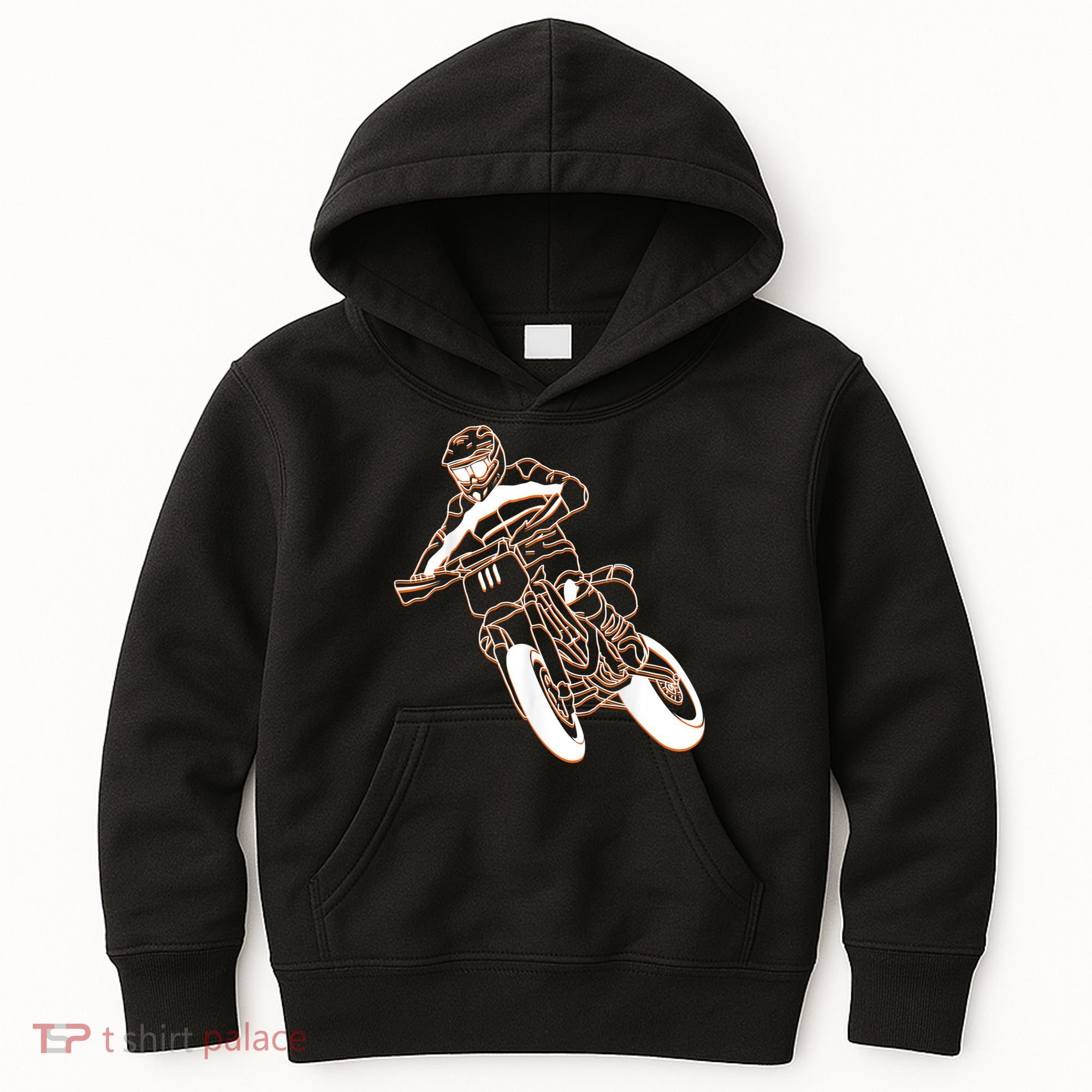Supermoto Motorcycle Motocross Rider Racing Kids Hoodie